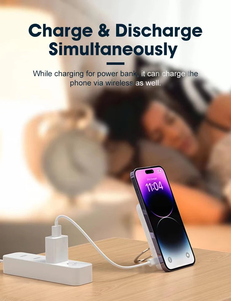 10,000mAh MagSafe Power Bank - Wireless Charging Stand 20W