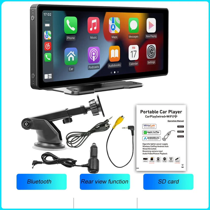 10.26" Car Stereo Screen - Wireless CarPlay Android Auto
