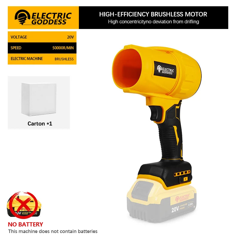 Cordless Air Blower 20V - Brushless Motor Dust Cleaning Tool