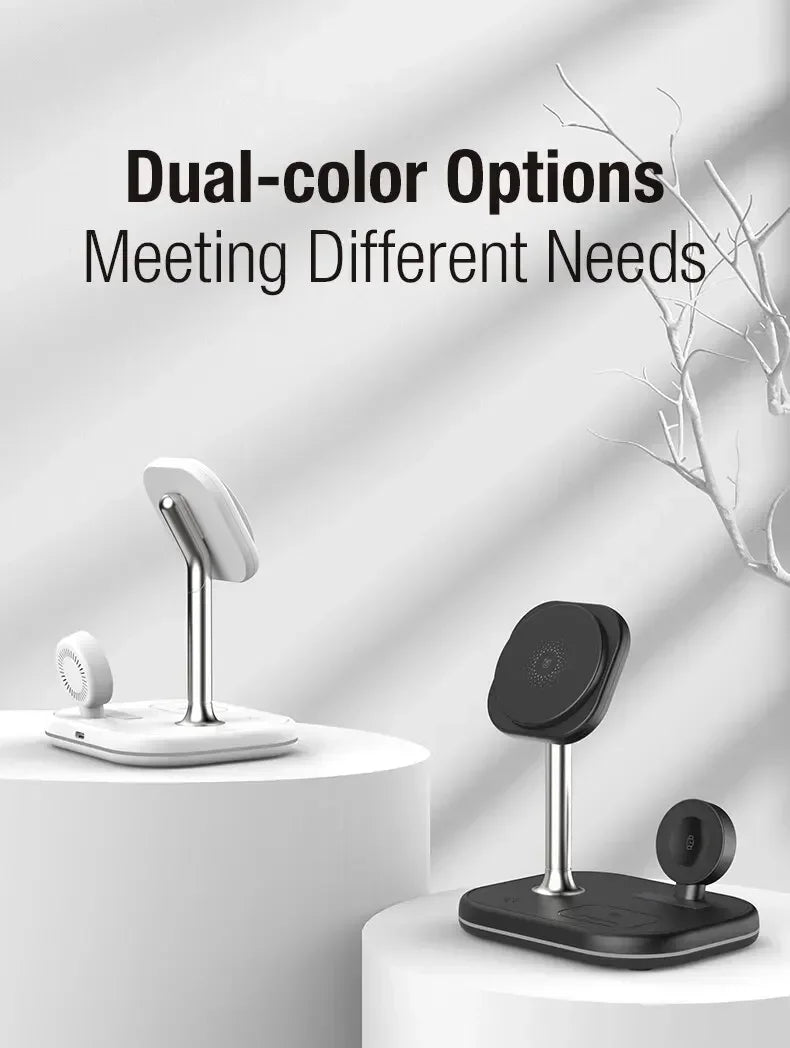 3 In 1 Magnetic Wireless Charger Stand For Magsafe iPhone 16 15 14 13 Pro Max Apple Watch 9 8 AirPods Pro Fast Charging Station