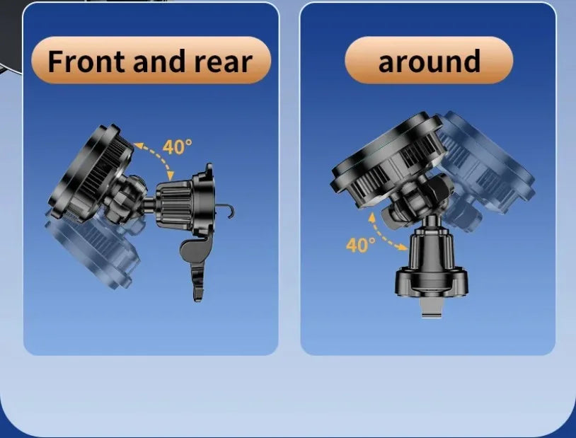VIKEFON 15W ice Cooling Magnetic Wireless Car Charger for iPhone 16-12 Pro Max MacSafe Car Phone Holder Fast Charging Station