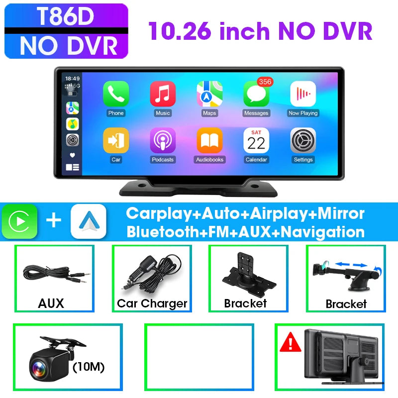 Car Stereo Wireless CarPlay Screen 10.26" - Android Auto