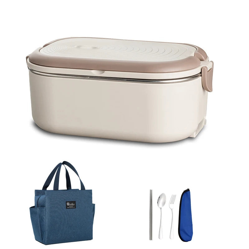 Electric Lunch Box 1L - Stainless Steel Food Warmer Heater