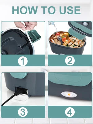 Electric Lunch Box 1.5L - Portable Food Warmer Car & Home