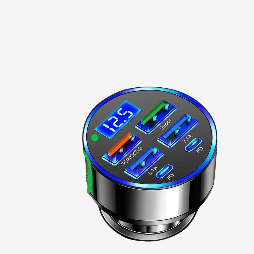 Car Charger 250W - 6 Port USB-C PD Fast Charging