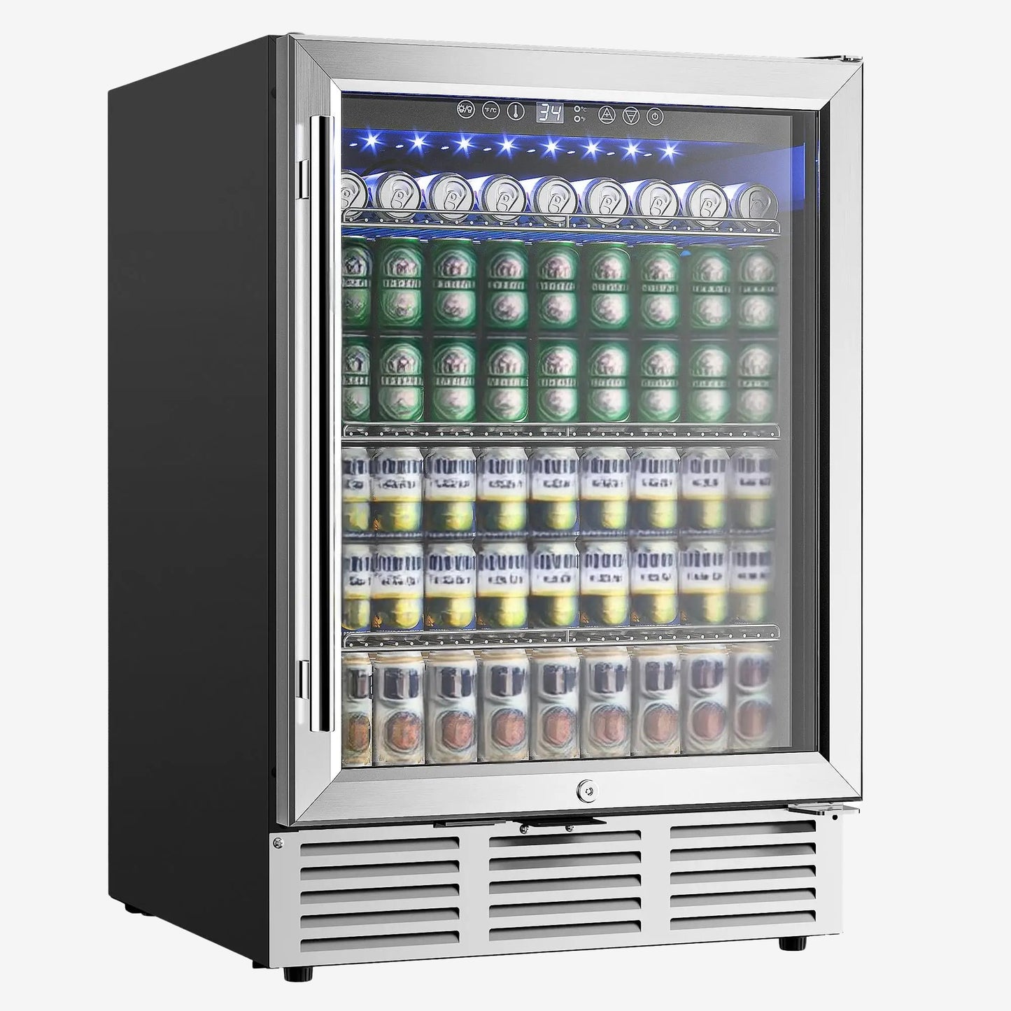 24 Inch Beverage Fridge - 180 Can Built-in Under Counter
