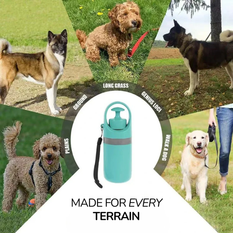 Dog Poop Scooper with Waste Bags - 6-Claw Portable Design
