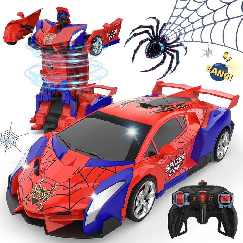 Spiderman RC Transforming Car Robot - 2-in-1 Remote Control Toy