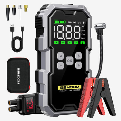 Car Jump Starter 21800mAh - Air Compressor & 6000A Booster