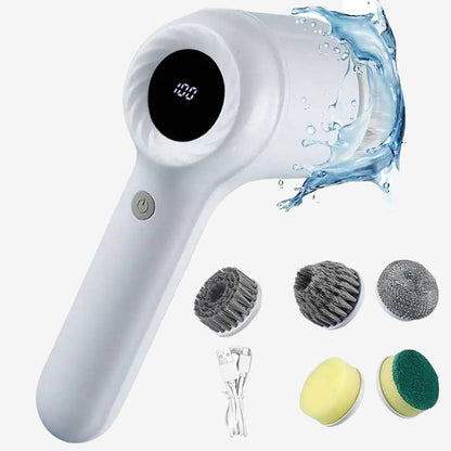 Electric Cleaning Brush - 5 Heads, USB Rechargeable Scrubber