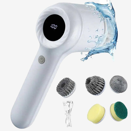 Electric Cleaning Brush - 5 Heads, USB Rechargeable Scrubber