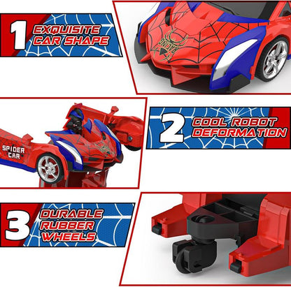 Spiderman RC Transforming Car Robot - 2-in-1 Remote Control Toy