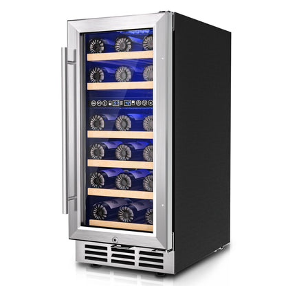 Wine Fridge 33 Bottles - Dual Zone Temperature Control 15 Inch
