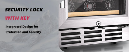 Wine Fridge 33 Bottles - Dual Zone Temperature Control 15 Inch