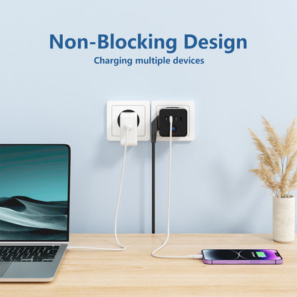 Power Strip 7-in-1 Desktop - 3 AC Outlets 3 USB Type-C Surge