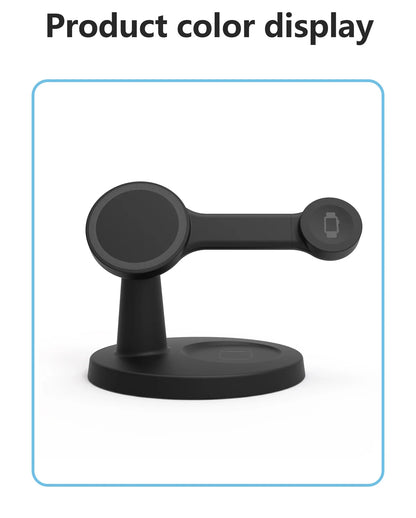 3 In 1 Magnetic Wireless Charger Stand For Magsafe iPhone 16 15 14 13 Pro Max Apple Watch 9 8 AirPods Pro Fast Charging Station