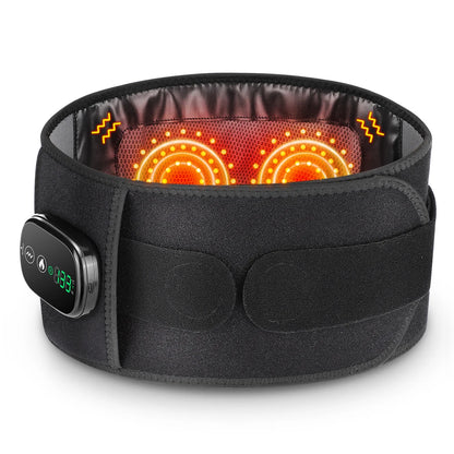 Lumbar Support Belt - Heated Vibrating Back Brace with Red Light