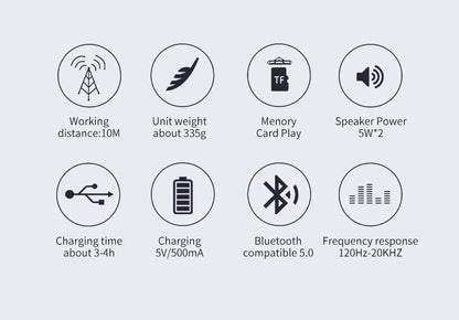 Portable Bluetooth Speaker - IPX5 Waterproof Wireless