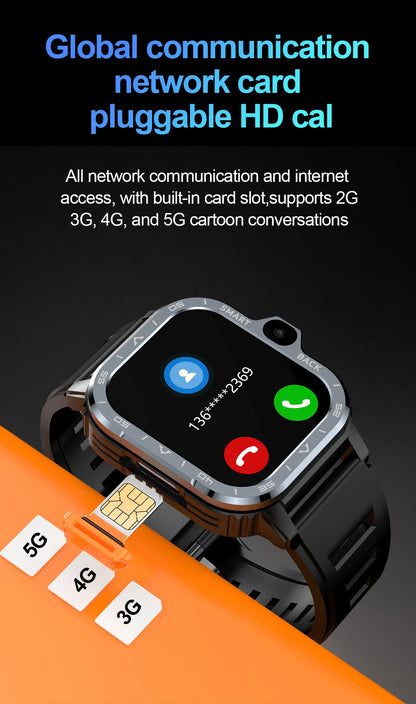 Android Smart Watch 4G - GPS, Dual Camera, 64GB Storage