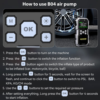 Car Jump Starter 21800mAh - Air Compressor & 6000A Booster
