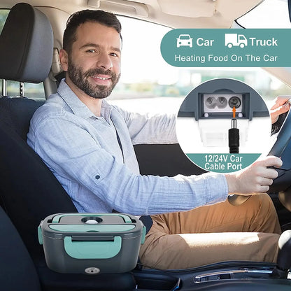 Electric Lunch Box 1.5L - Portable Food Warmer Car & Home