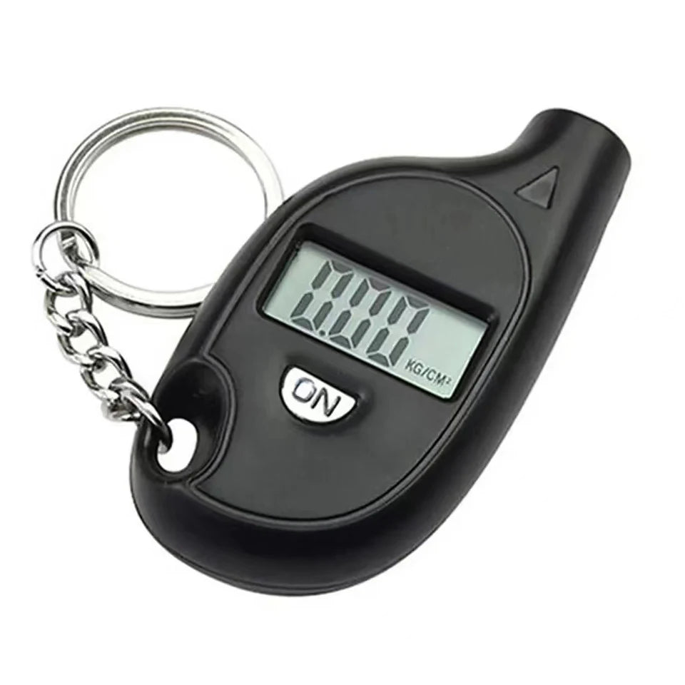 Digital Tire Pressure Gauge - LCD Display with Keychain