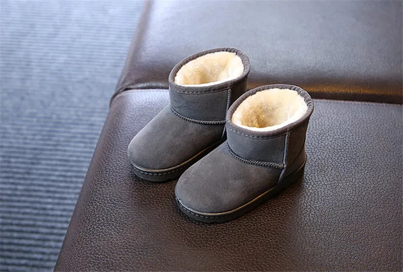 Kids Winter Snow Boots - Warm Cotton Lined Casual Shoes