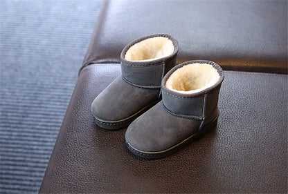 Kids Winter Snow Boots - Warm Cotton Lined Casual Shoes