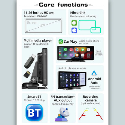 Portable CarPlay Screen 7/10 Inch - Wireless Android Auto