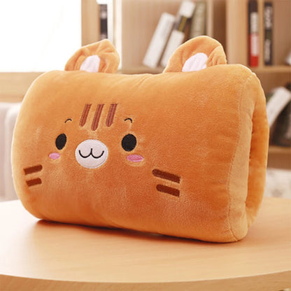 Kids Plush Hand Warmer Pillow - Cute Animal Design Gift