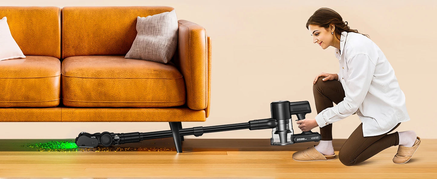 Cordless Stick Vacuum - 46kPa Suction Self-Standing Pet Hair