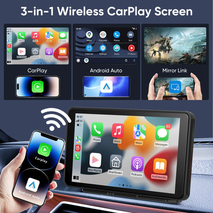 Portable CarPlay Screen 7/10 Inch - Wireless Android Auto