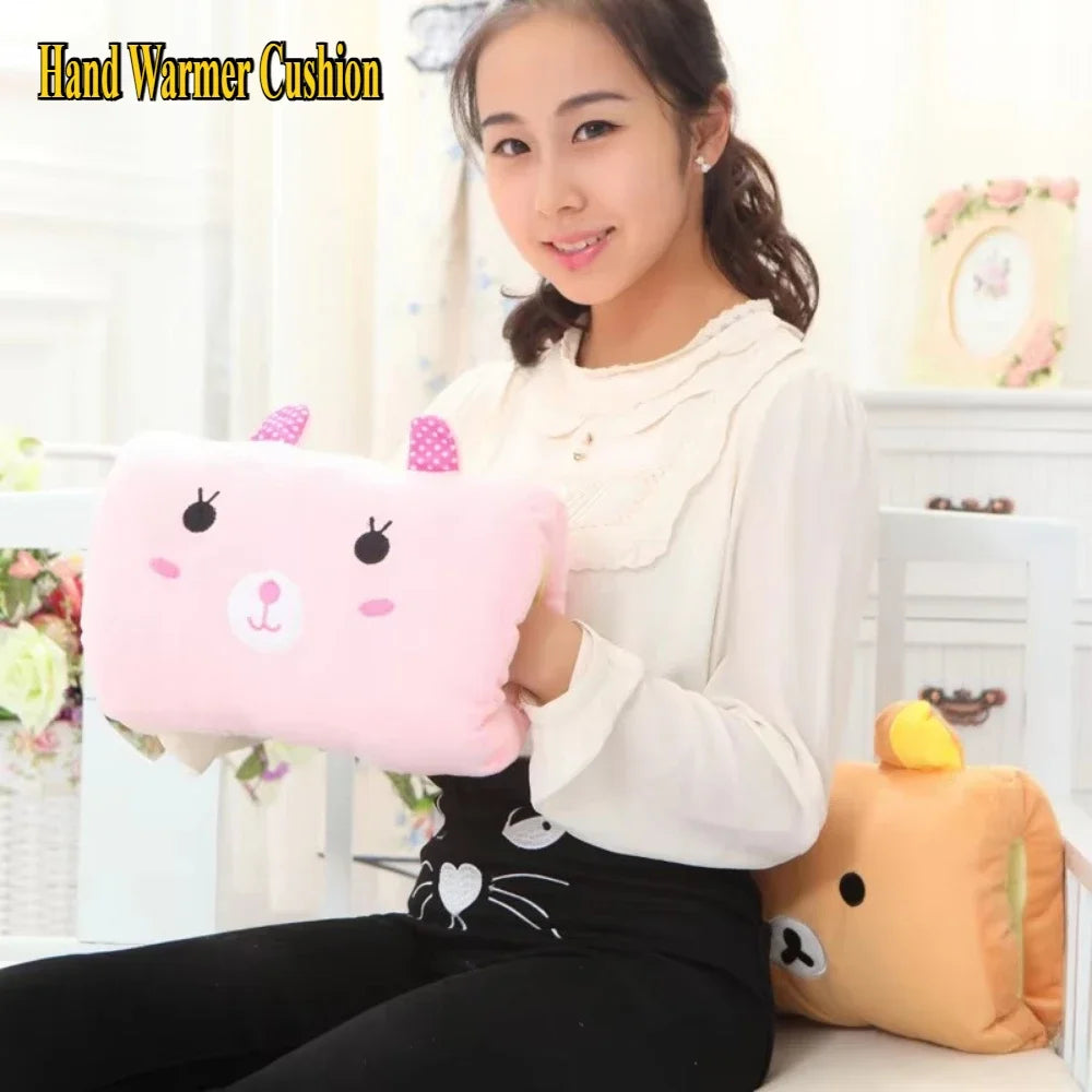 Kids Plush Hand Warmer Pillow - Cute Animal Design Gift