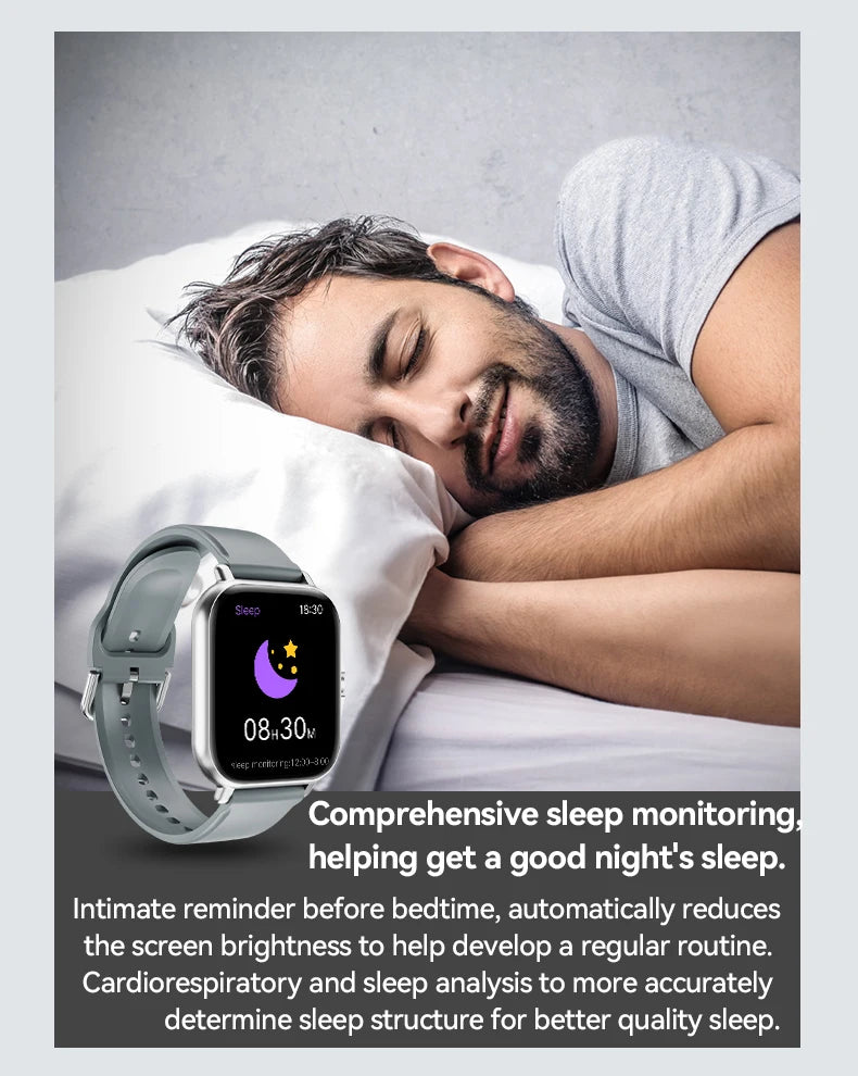 Smart Fitness Watch - Heart Rate Monitor & Bluetooth Calling