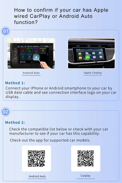 Wireless CarPlay Android Auto Adapter - 2-in-1 USB Dongle