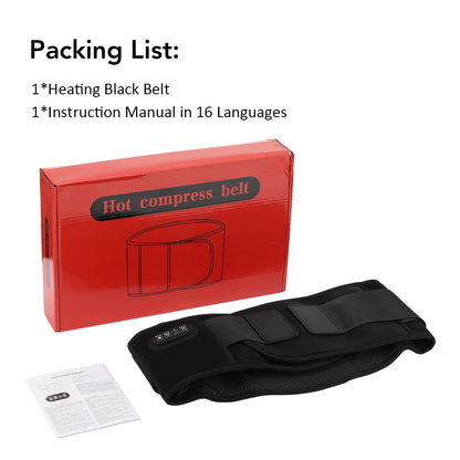Heated Lumbar Support Belt - Vibrating Back Massager 3 Levels