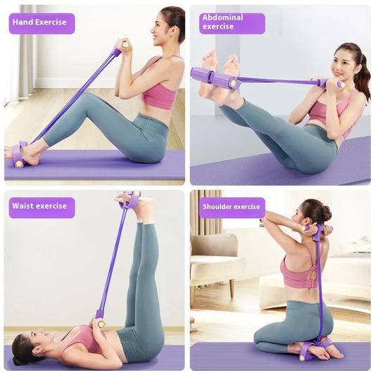 Multifunction Tension Rope Resistance Band Elastic Pedal Puller for Leg Stretching Slimming Training Portable Fitness Equipment