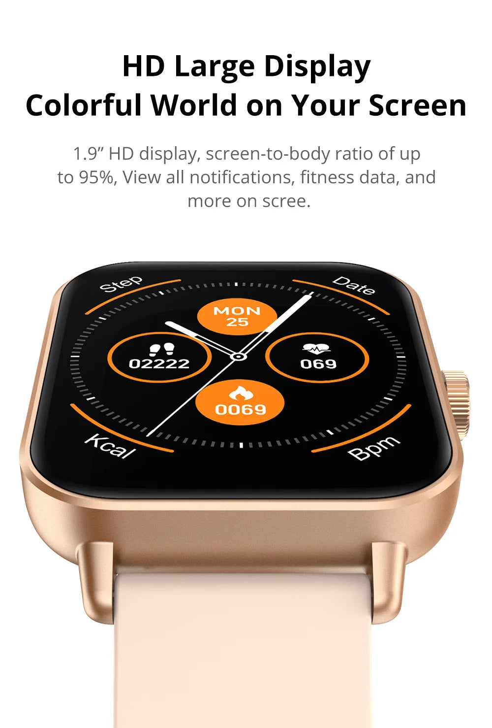 Smart Watch Voice Calling - 1.9" Screen Health Monitor IP68