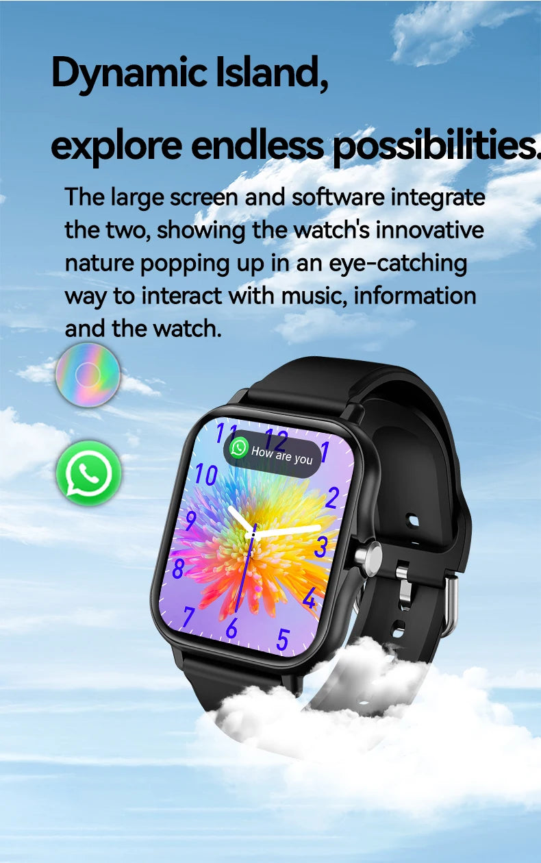 Smart Fitness Watch - Heart Rate Monitor & Bluetooth Calling