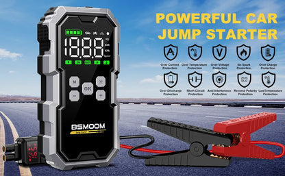 Car Jump Starter 7000A - Portable Battery Booster with Air Pump