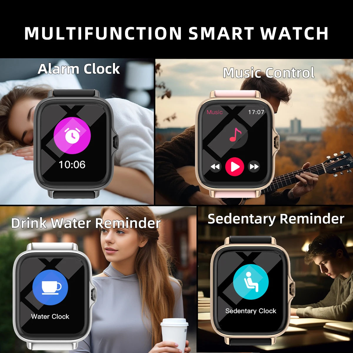 Smart Watch 1.83" - Call Answer Sleep Monitor Waterproof