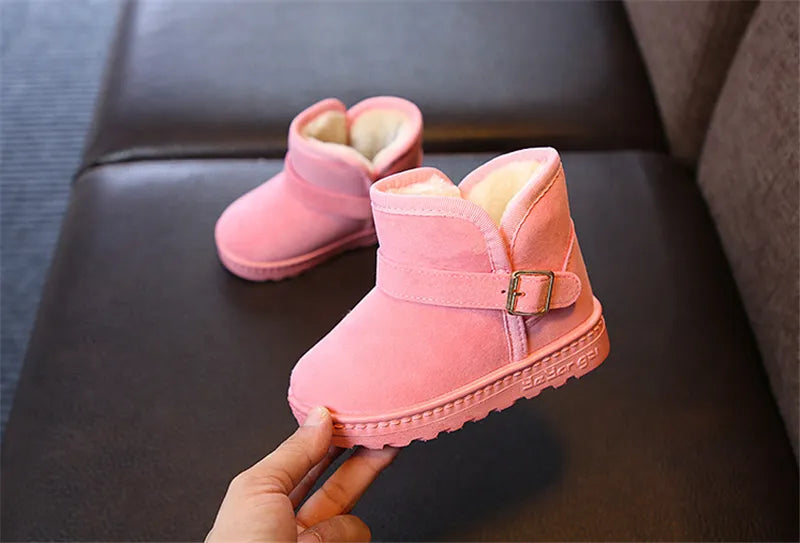 Kids Winter Snow Boots - Warm Cotton Lined Casual Shoes