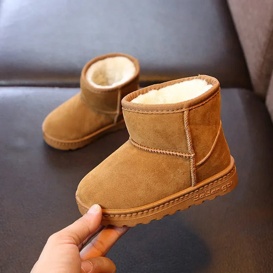 Kids Winter Snow Boots - Warm Cotton Lined Casual Shoes