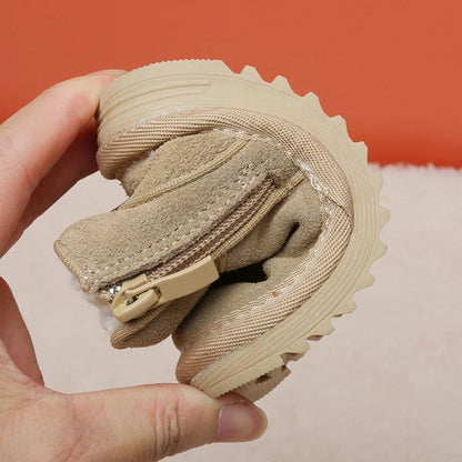 Baby Winter Snow Boots - Warm Plush Leather Ankle Boots