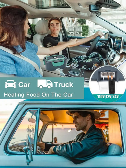 Electric Lunch Box 1.5L - Portable Food Warmer Car & Home