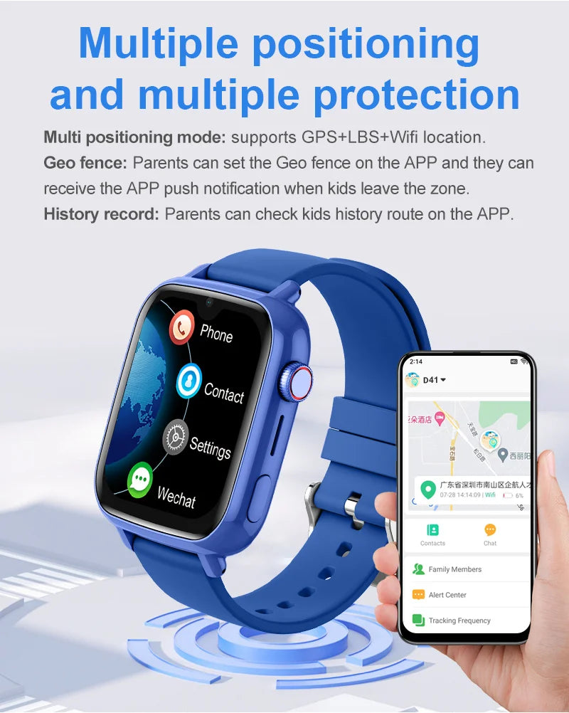 Kids GPS Smart Watch - 4G Video Calling & SOS Emergency Alert