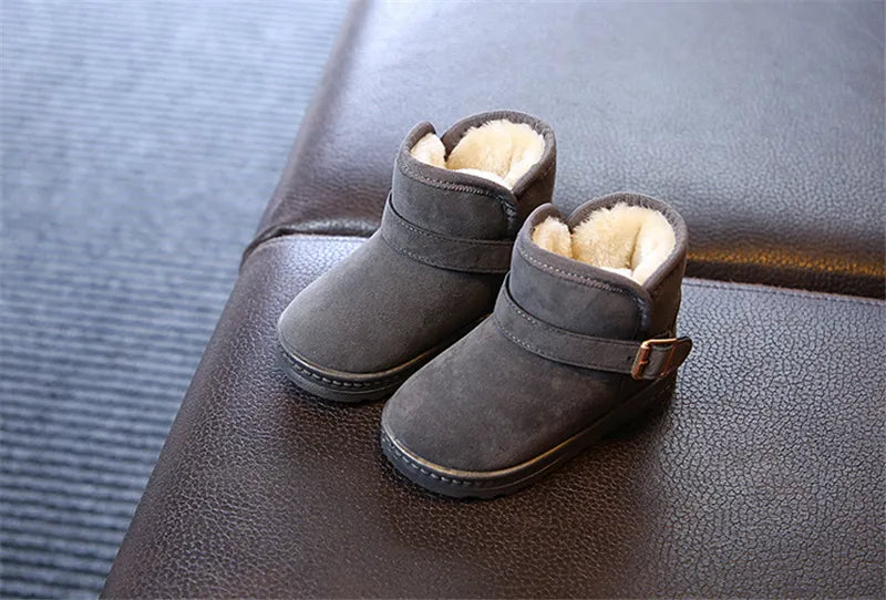 Kids Winter Snow Boots - Warm Cotton Lined Casual Shoes