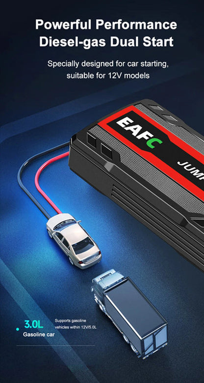 Car Jump Starter 600A 12V - 12000mAh Power Bank LED Light