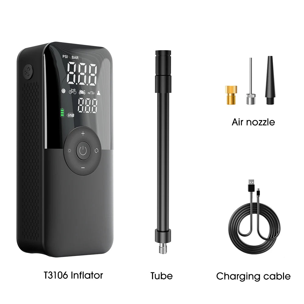Cordless Tire Inflator - Digital Display 150PSI Car Pump