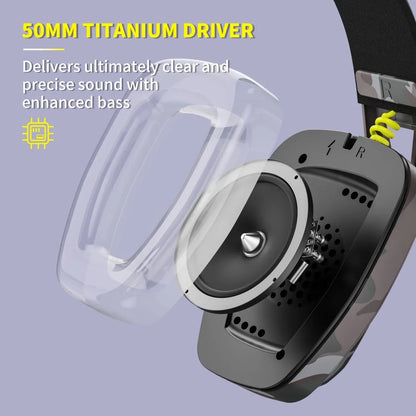 Wireless Gaming Headset - 2.4GHz & Bluetooth with Mic